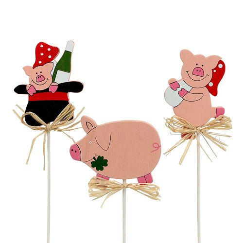 Floristik24 Prise de cochon chanceux Saint-Sylvestre 7cm 12pcs
