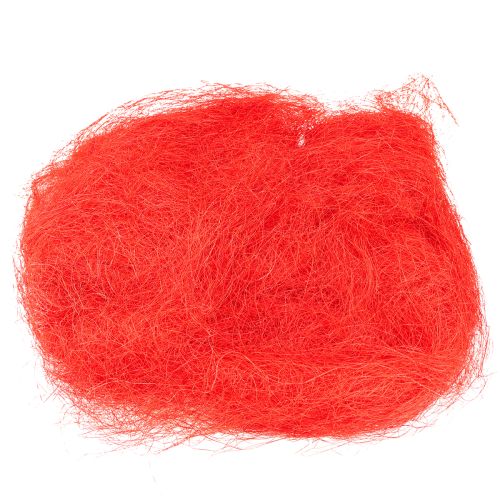 Floristik24 Fibre de sisal rouge naturelle, fibre artisanale, fibre de sisal 300 g