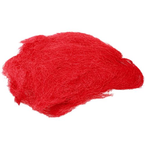 Floristik24 Sisal rouge, décoration de Noël, laine de sisal 300g