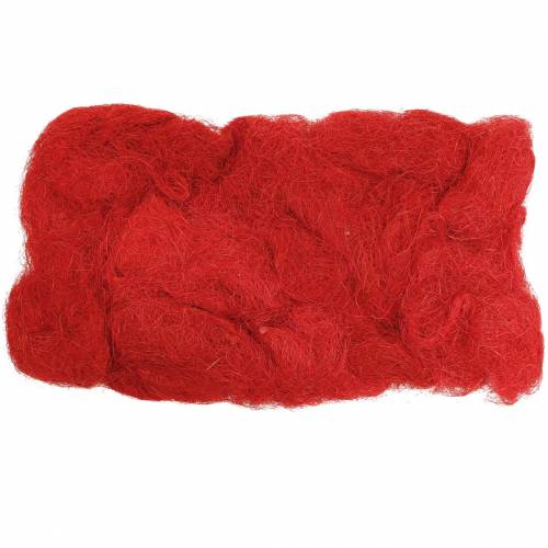 Floristik24 Sisal rouge 500g fibre naturelle