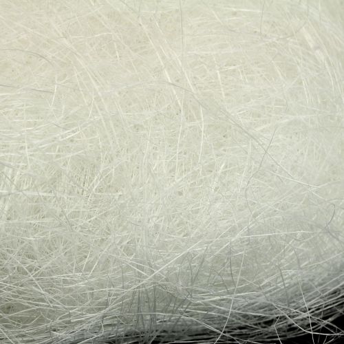 Floristik24 Herbe de sisal blanche, herbe de sisal pour l&#39;artisanat, matériel artisanal matériau naturel 300g