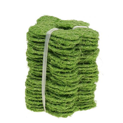 Floristik24 Fleur en sisal verte Ø 7,5 cm 25 p.