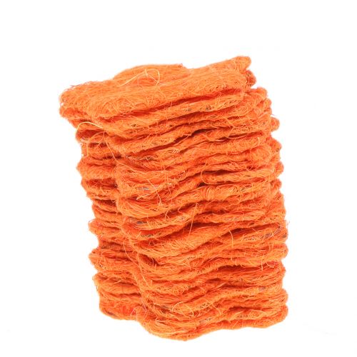 Floristik24 Fleur de sisal orange Ø7,5cm 25 pcs