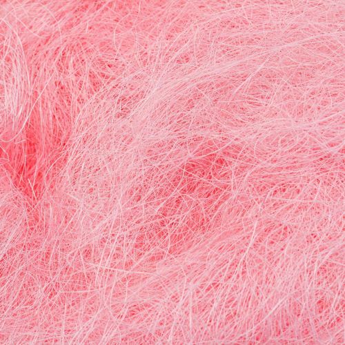 Article Herbe de sisal pour l&#39;artisanat, matériel artisanal, matériau naturel rose 300g