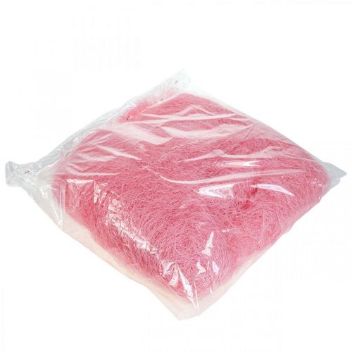 Article Herbe de sisal pour l&#39;artisanat, matériel artisanal, matériau naturel rose 300g