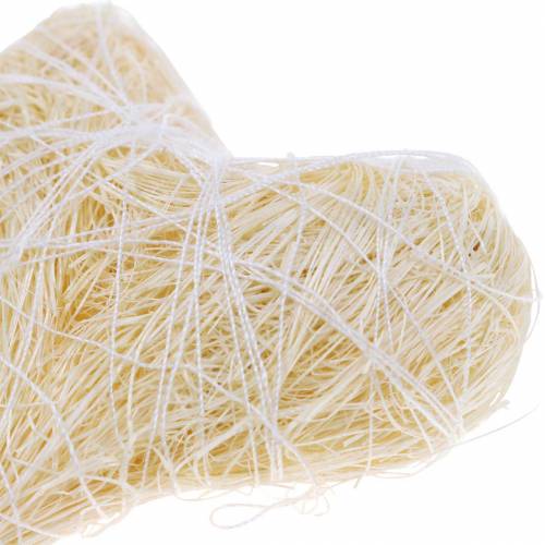 Article Coeur de sisal crème 5cm 24pcs