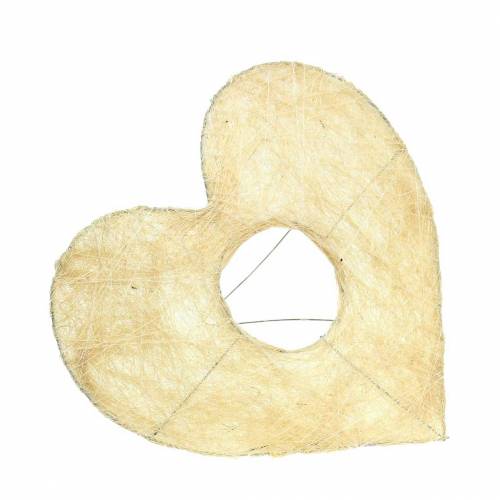 Article Sisal Menottes Coeur Blanchi 16cm 10p