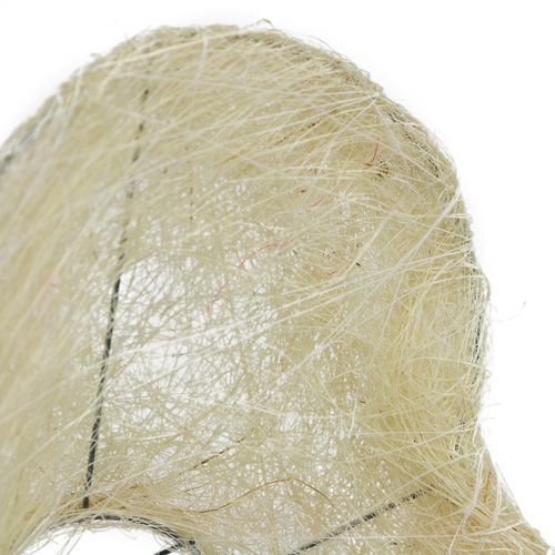 Floristik24 Manchette sisal coeur 15cm x 19cm blanchi 1pc