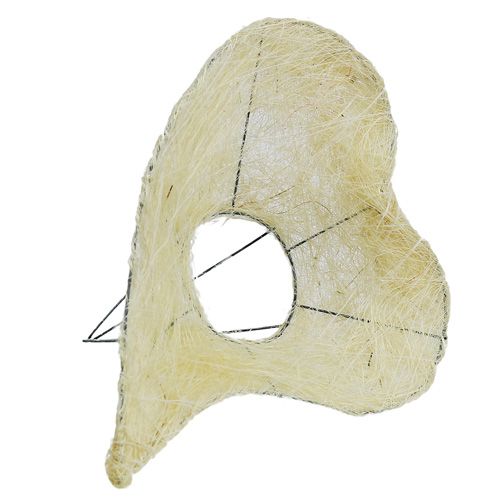 Floristik24 Manchette sisal coeur blanchi 27cm 1pc