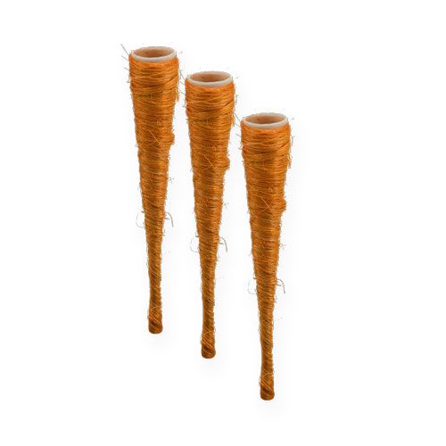 Floristik24 Vase pointu en sisal orange Ø1,5cm L15cm 20pcs