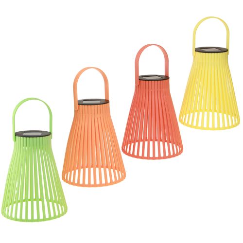 Floristik24 Lampe suspendue lanterne de jardin solaire LED 4 couleurs Ø14,5cm 4pcs