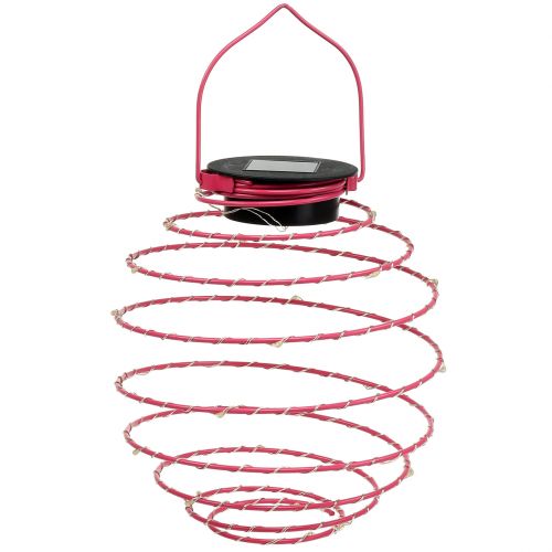 Floristik24 Lampe solaire de jardin rose 22cm avec 25 LED blanc chaud