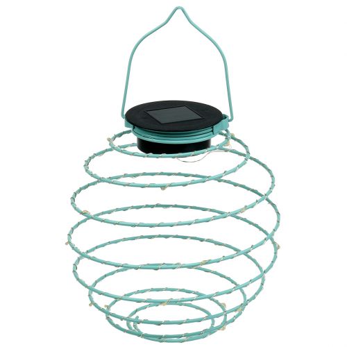 Floristik24 Lampe solaire de jardin turquoise 22cm avec 25LEDs blanc chaud