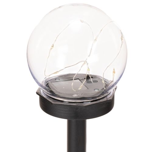 Lampe de jardin, globe lumineux avec piquet de terre pour éclairage extérieur, 36 cm, lot de 4 | Floristik24.be