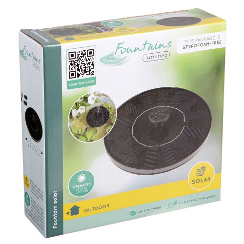 Article Fontaine solaire Ø16cm noire 5 buses