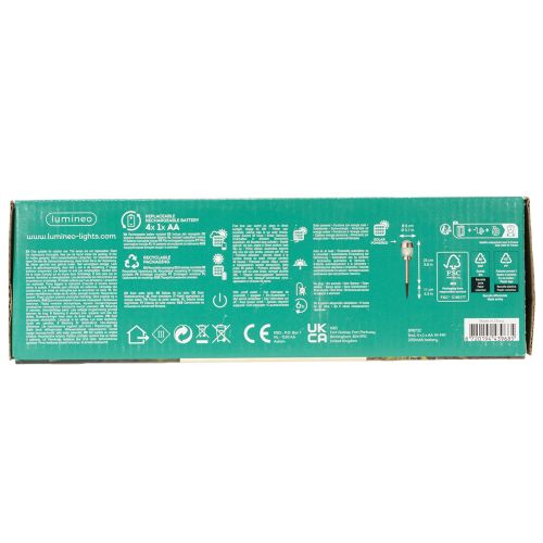 Lot de 4 lampes solaires de jardin avec piquet, 36 cm | Floristik24.be