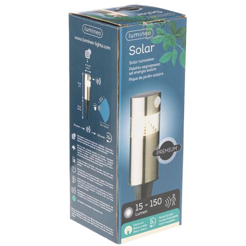 Lampe solaire de jardin avec piquet et éclairage LED, 34 cm | Floristik24.be