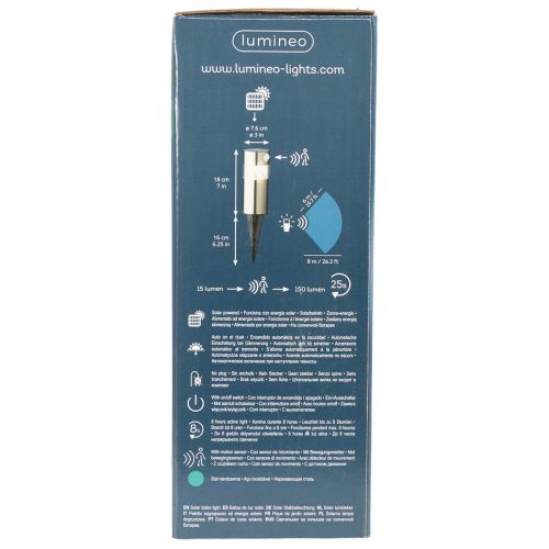 Lampe solaire de jardin avec piquet et éclairage LED, 34 cm | Floristik24.be