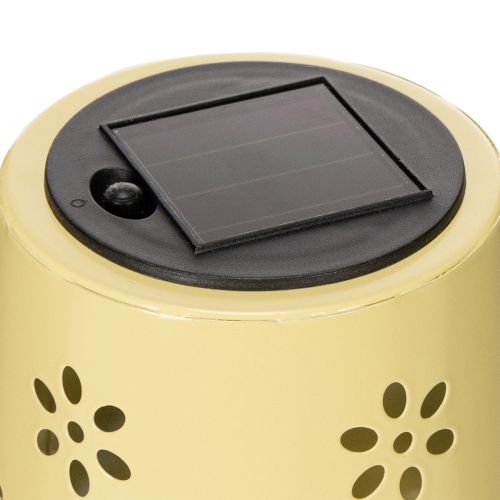 Article Lampe solaire de table à motif floral délicat pour balcon ou terrasse, 28 cm