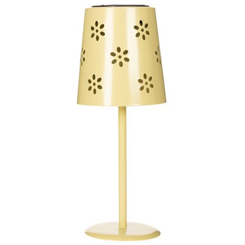 Article Lampe solaire de table à motif floral délicat pour balcon ou terrasse, 28 cm