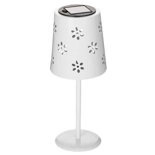 Article Lampe solaire de table à motif floral pour éclairer un balcon, une terrasse ou un jardin, 28 cm