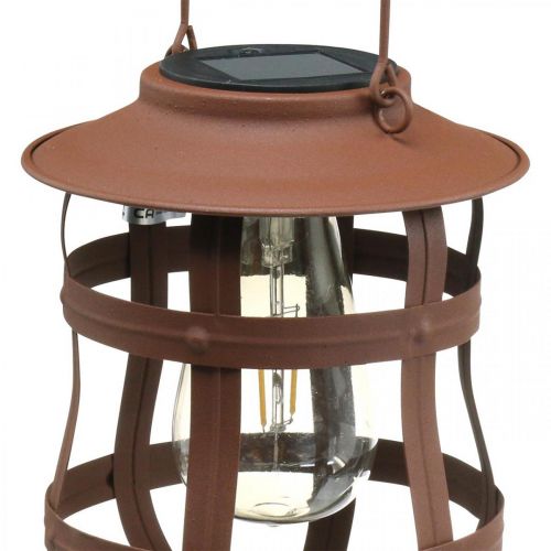 Floristik24 Lampe décorative, lampe pour le jardin, lanterne solaire blanc chaud Ø15cm H18cm