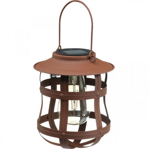 Floristik24 Lampe décorative, lampe pour le jardin, lanterne solaire blanc chaud Ø15cm H18cm
