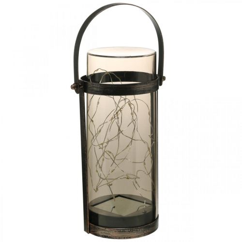 Lampe solaire, tube lumineux pour décoration, lanterne de jardin LED blanc chaud H25cm