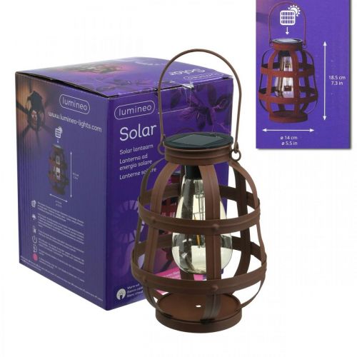 Floristik24 Lampe solaire, lumière de jardin, lanterne décorative blanc chaud Ø14.5cm H19cm
