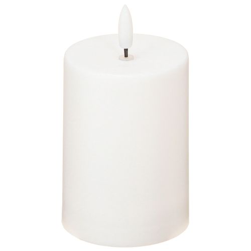 Floristik24 Bougie Solaire Bougie LED avec Minuterie Blanc Blanc Chaud Ø7cm H12.5cm