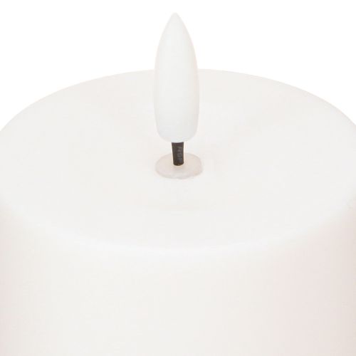 Article Bougie Solaire Bougie LED avec Minuterie Blanc Blanc Chaud Ø7cm H12.5cm