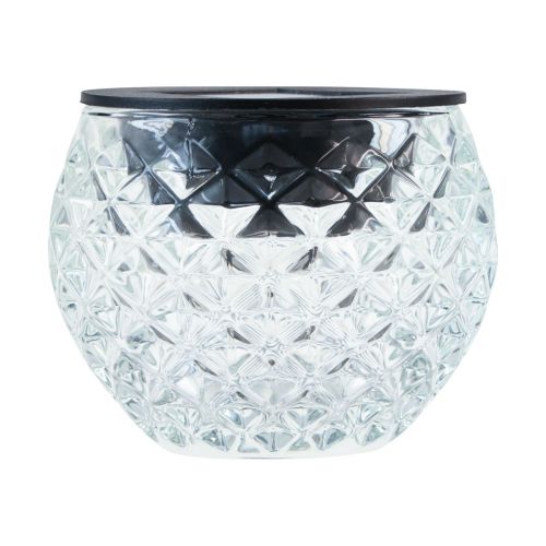 Floristik24 Lampe solaire lampe de table balcon verre solaire Ø7,5cm H6cm