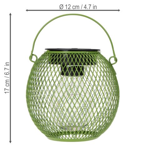 Article Lanterne solaire ronde à LED, idéale pour le jardin ou la terrasse, éclairage d'ambiance, 12 cm