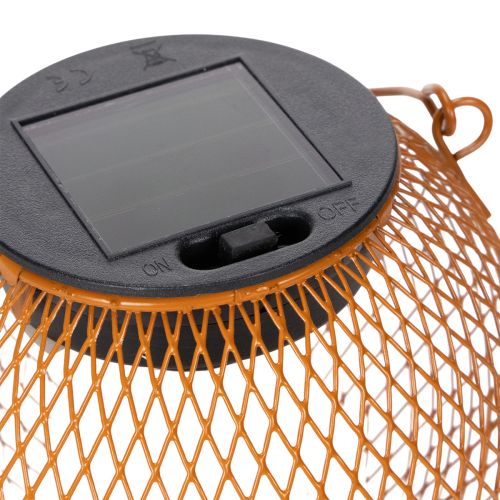 Article Lanterne solaire LED pour un éclairage d'ambiance dans le jardin, au design métallique élégant, 12 cm