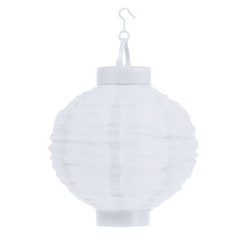 Floristik24 Lanterne LED avec solaire 20cm blanc