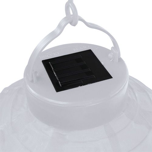 Article Lanterne LED avec solaire 20cm blanc