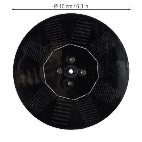 Article Pompe solaire pour bassins de jardin, élément décoratif flottant avec LED, 16 cm