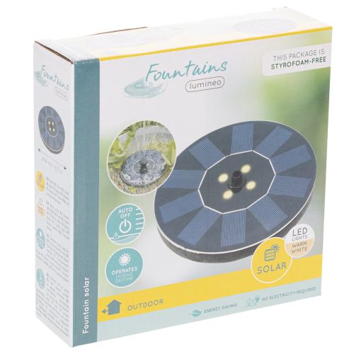 Article Pompe solaire pour bassins de jardin, élément décoratif flottant avec LED, 16 cm