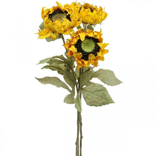 Floristik24 Tournesols Artificiels Tournesol Deco Drylook L60cm 3pcs