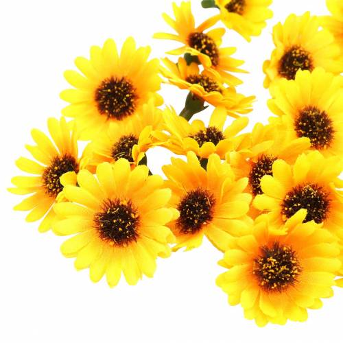Décor épars têtes de tournesol jaune Ø3.3cm 100p
