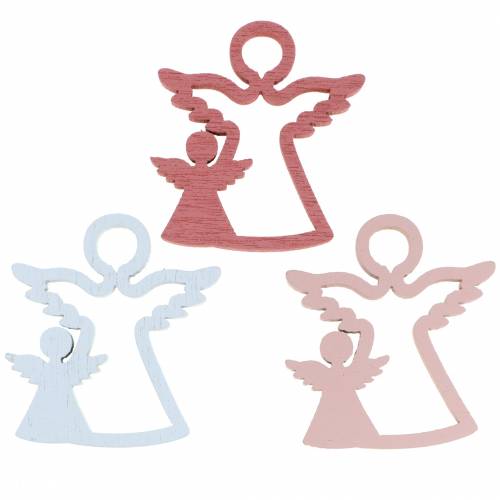 Article Décoration à disperser ange rose/blanc 24 pcs