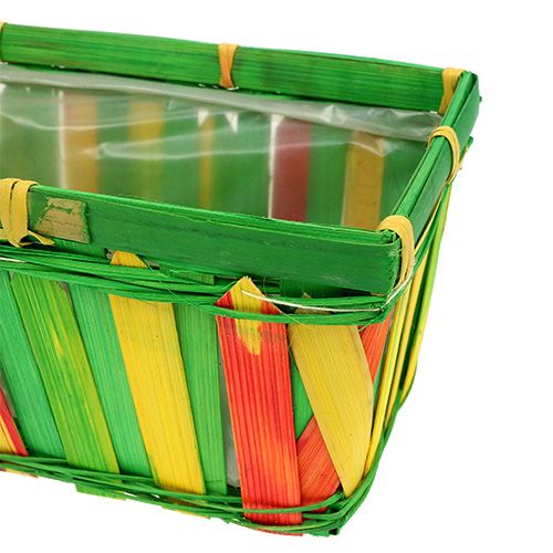 Article Panier à chips carré multicolore 25cm 9 pcs