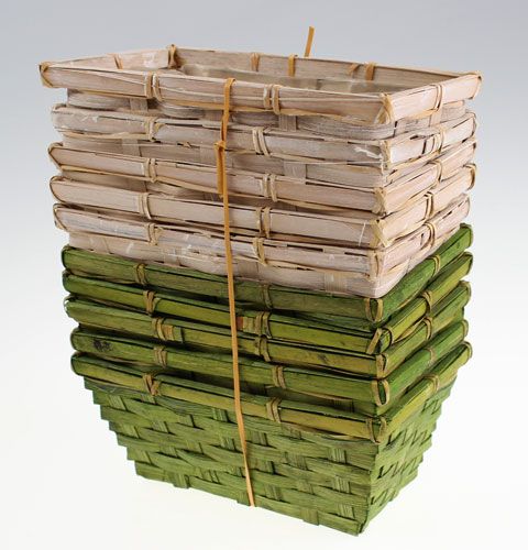 Jeu de particules aggloméré carré vert / blanc 10pcs | Floristik24.be