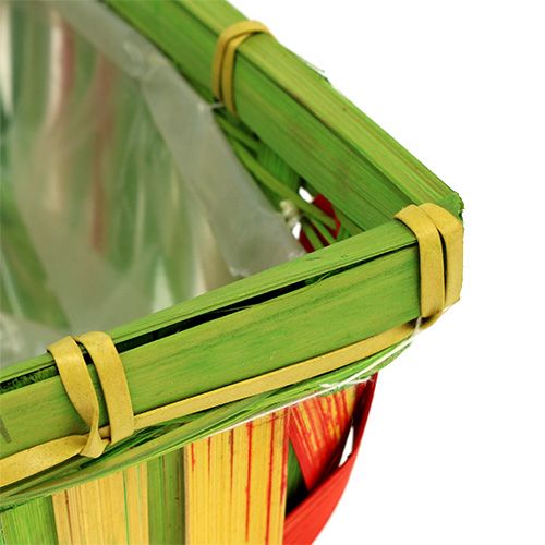 Article Set panier à chips carré multicolore 20cm x 11cm 12 pièces