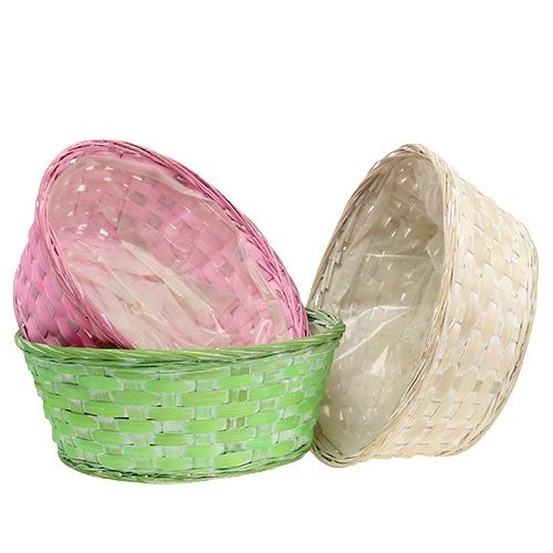 Floristik24 Bol à chips rond multicolore Ø25cm 6 pcs