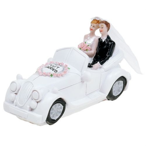 Floristik24 Tirelire voiture de mariage 14,5cm