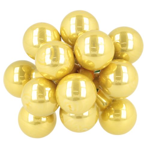 Mini boules de Noël sur fil de fer, baies miroir, finition brillante, 20 mm, lot de 140. | Floristik24.be