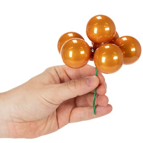Mini boules de Noël sur fil de fer, baies miroir, colorées, 40 mm, lot de 32. | Floristik24.be