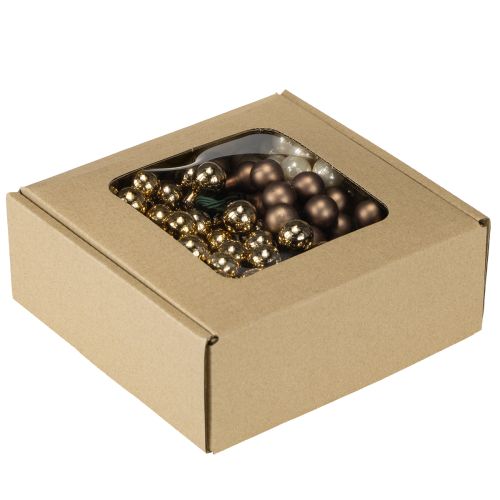 Article Baies miroir Ø1,5cm marron-doré 140 pcs