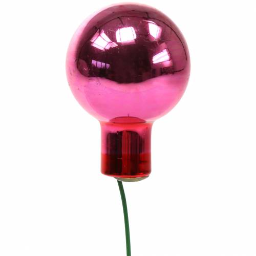 Floristik24 Mini-boules de Noël Verre Rose Ø2cm 144pcs